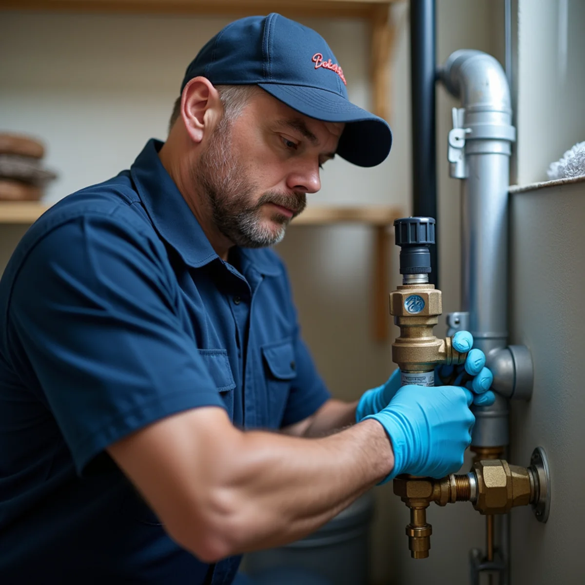 Licensed plumber performing commercial plumbing in an Englewood, CO home