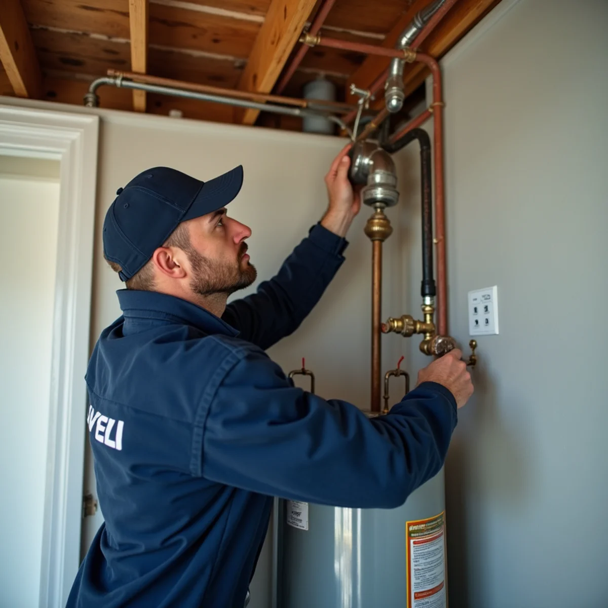 Licensed plumber replacing a hard-water-scaled water heater in Milliken, CO