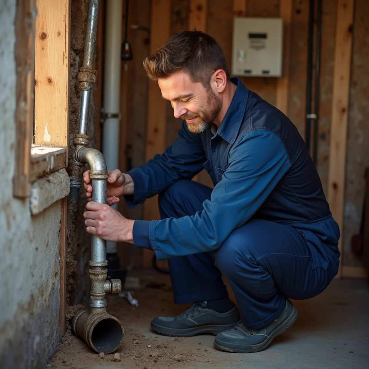 Licensed plumber replacing a cast-iron drain in a Sherrelwood, CO home
