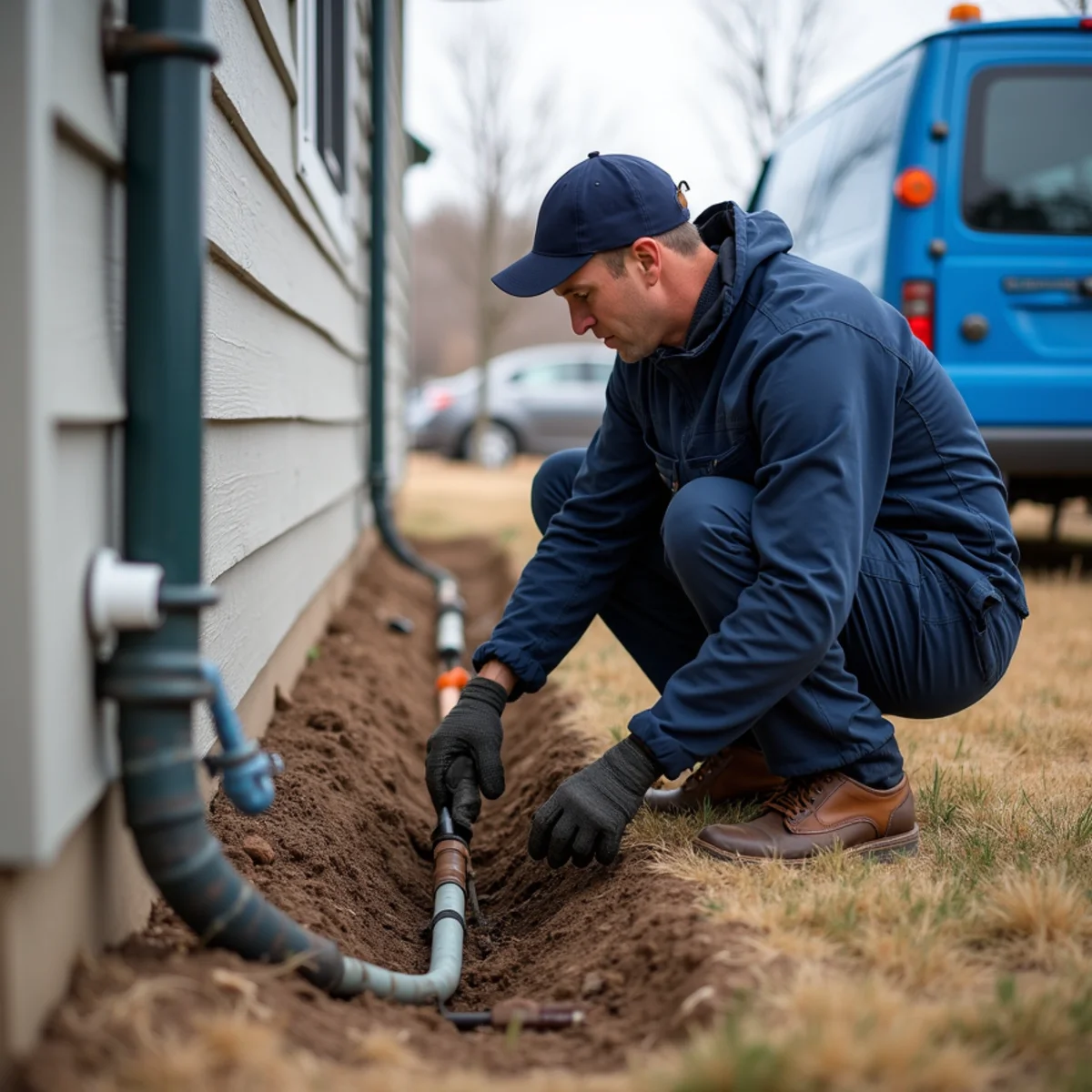 Licensed plumber repairing a frozen service line at a Twin Lakes, CO home